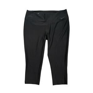 Nike Leggings Womens XL Extra Large Black Dri Fit Power Capri Training Workout